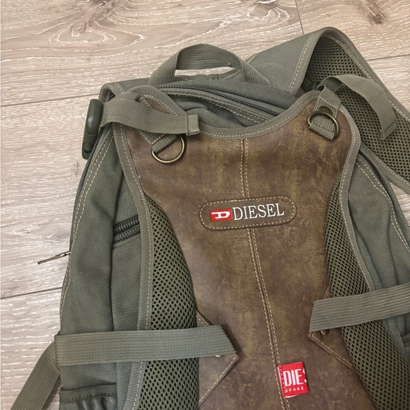 Diesel Men's Olive and Brown Backpack - Picture 2 of 6
